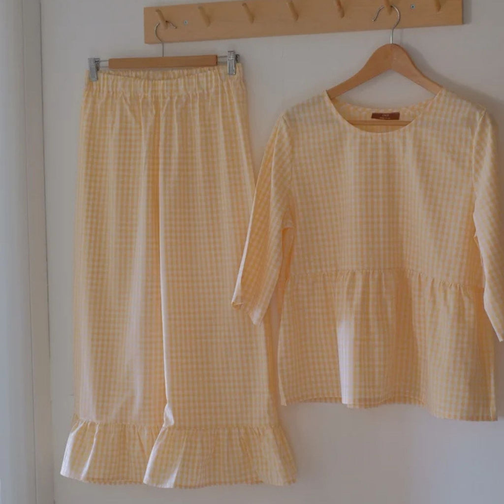 Blusa Vichy con balza (+ colori)