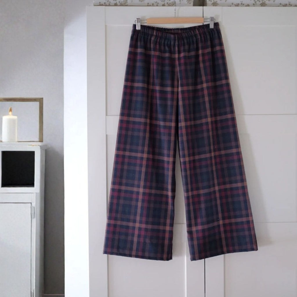 Pantaloni ampi in tartan (+ colori)