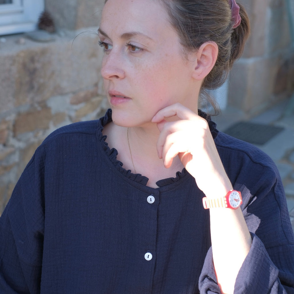 Camicia colletto FrouFrou garza (+colori)