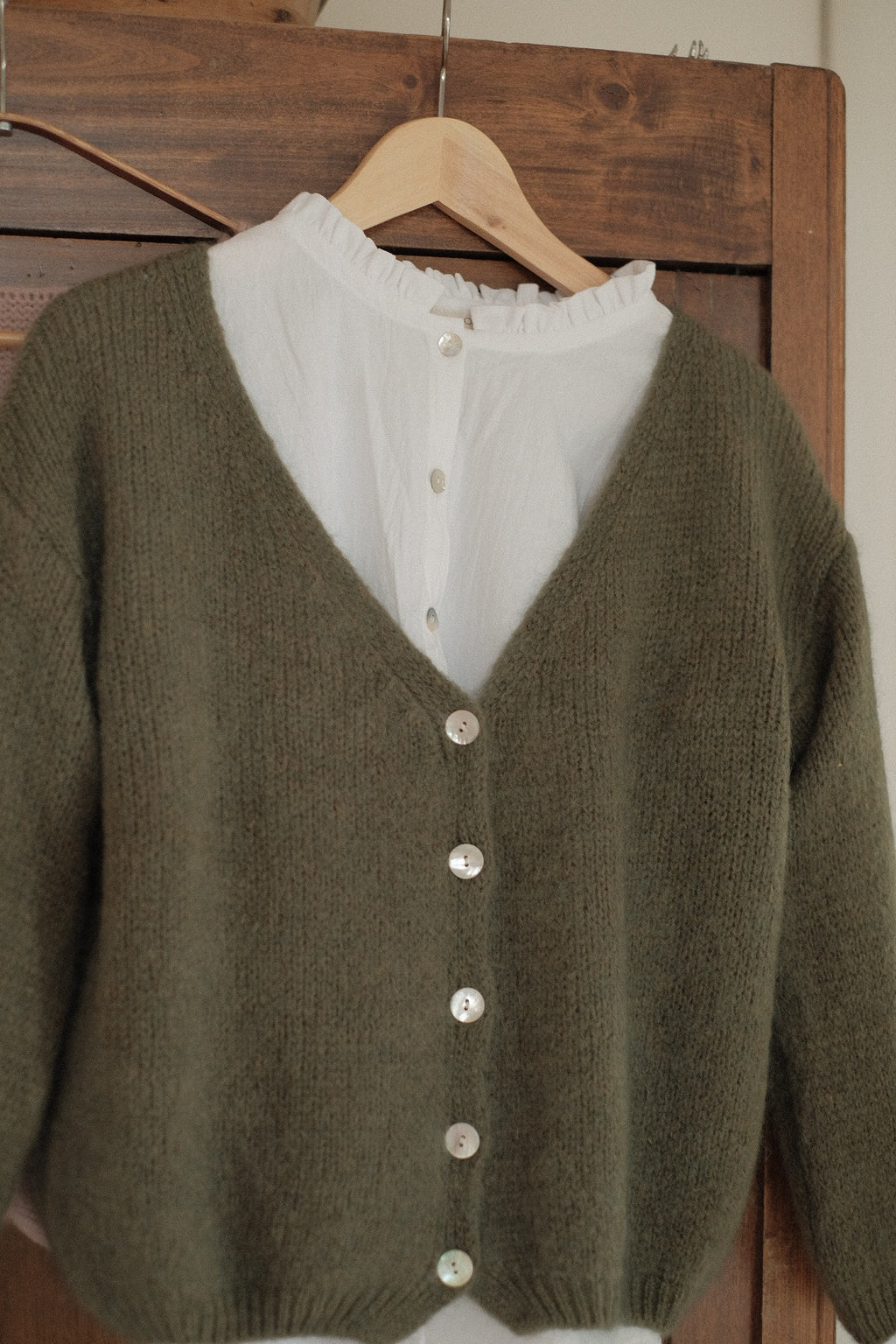 Cardigan misto Mohair scollo V