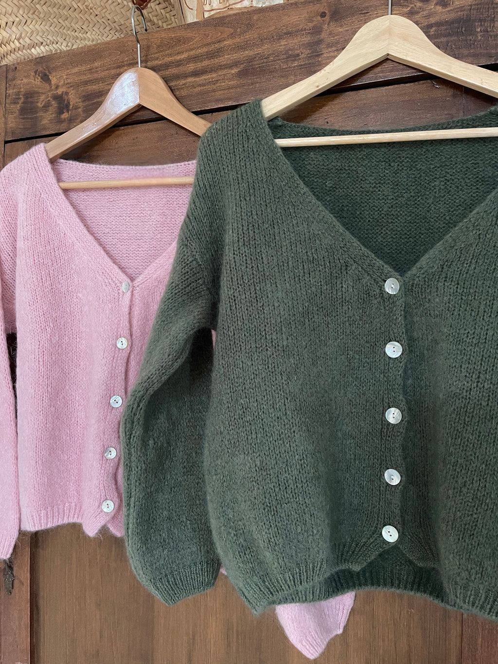 Cardigan misto Mohair scollo V