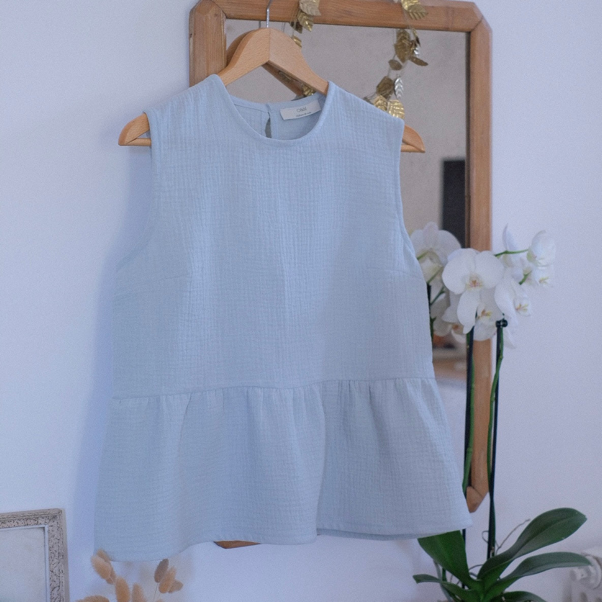 Top con balza in garza (+ colori)