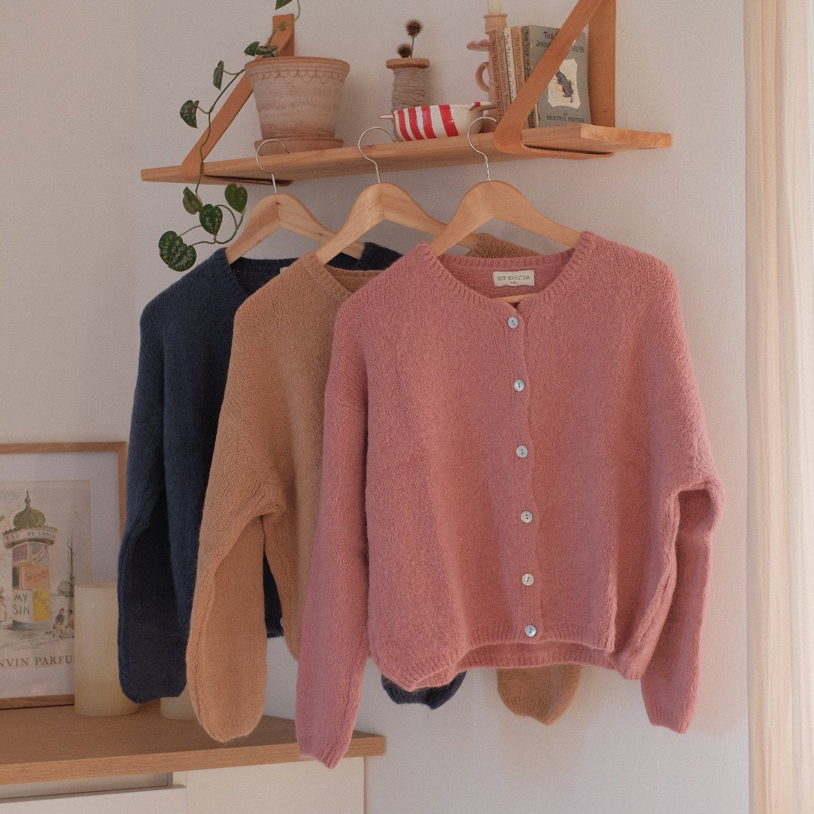 Cardigan misto Mohair girocollo PREORDINE