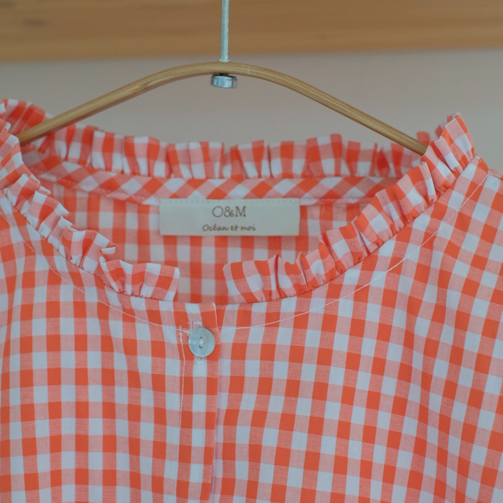 Camicia collo froufrou Vichy (+ colori)