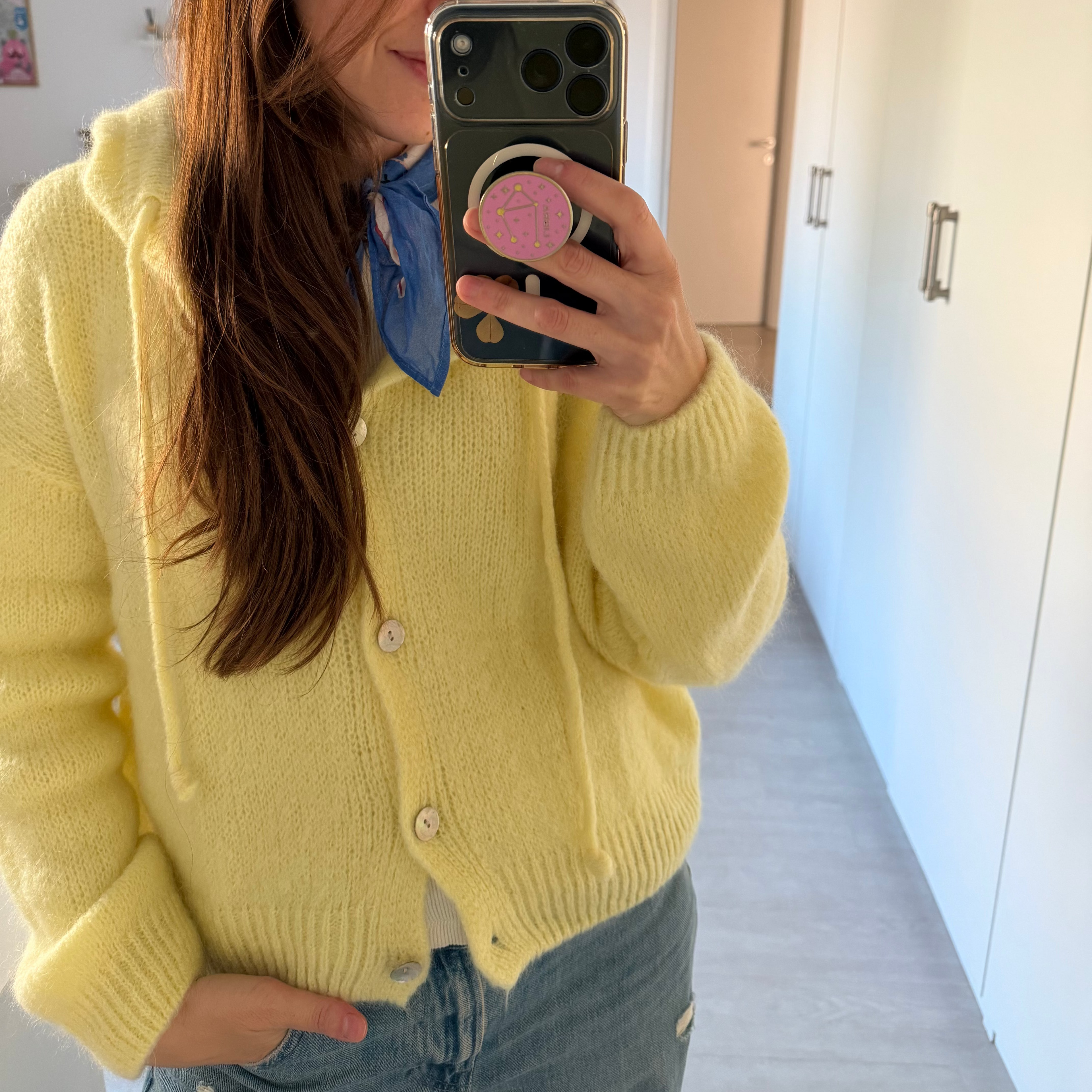 Cardigan cappuccio misto Mohair PREORDINE