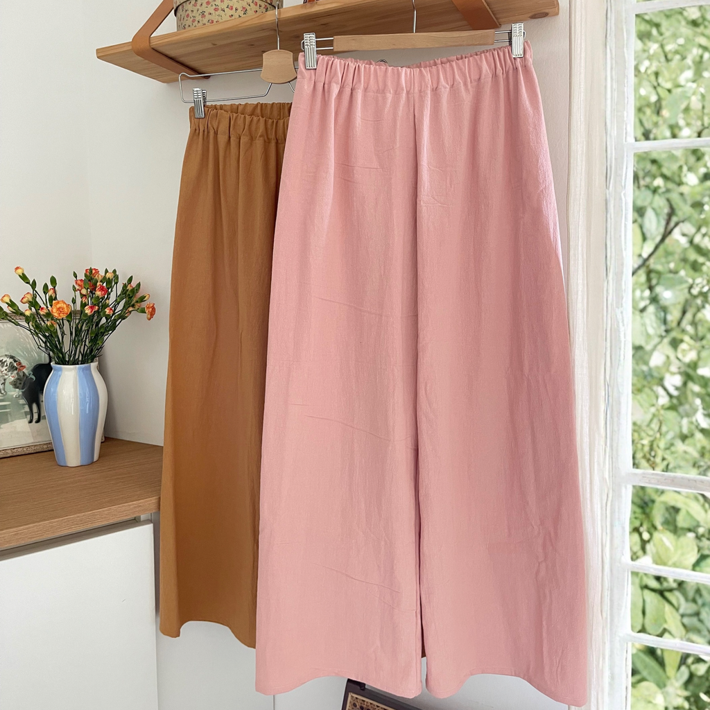 Pantaloni ampi cotone lavato (+ colori)