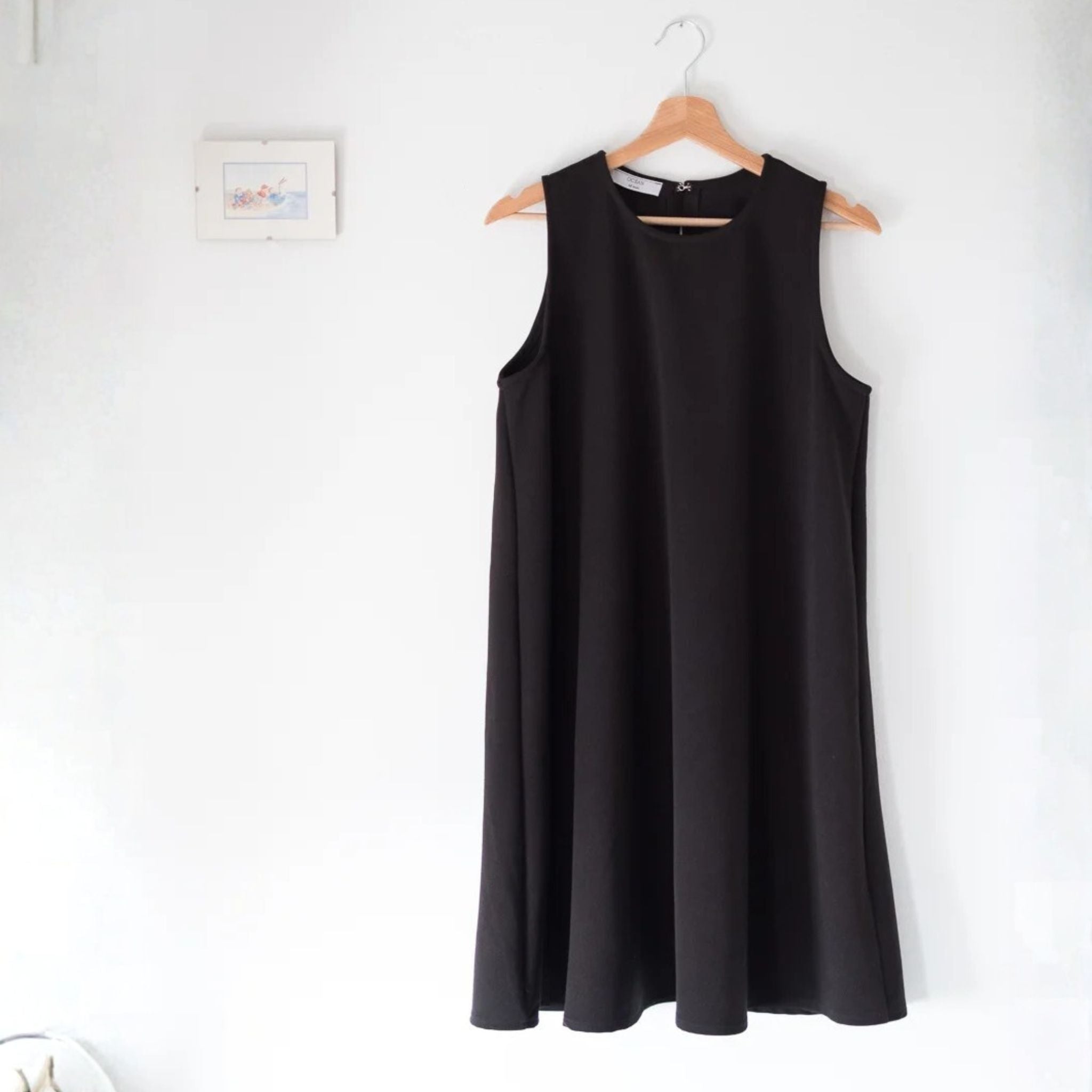 Abito trapezio in gabardine (+ colori)