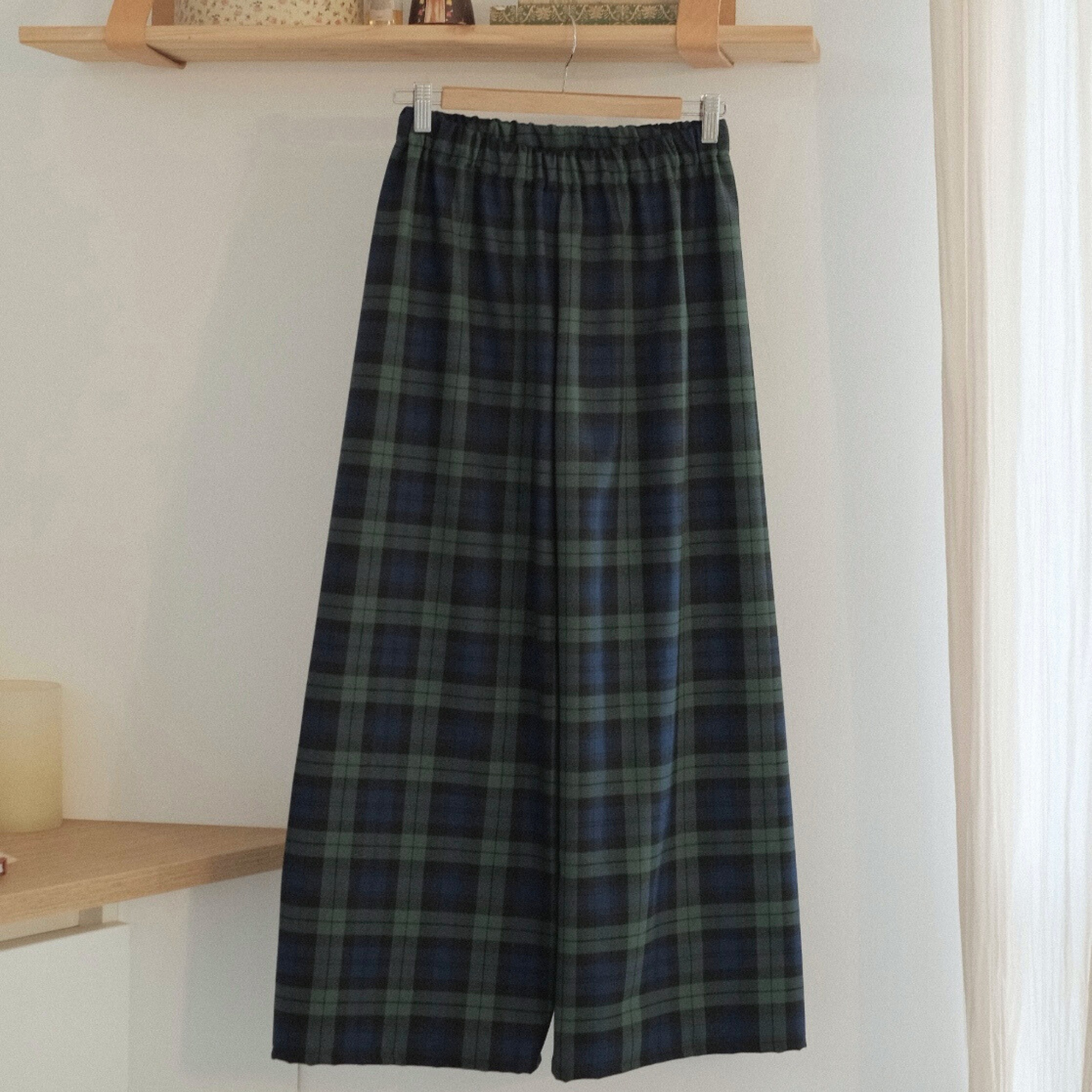 Pantaloni ampi in tartan (+ colori)