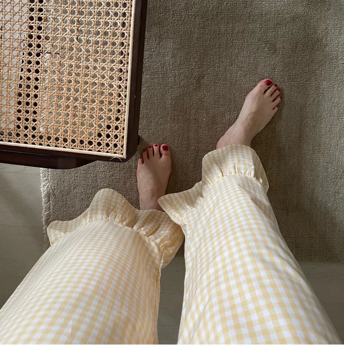 Pantaloni Ampi con balza (+ colori)